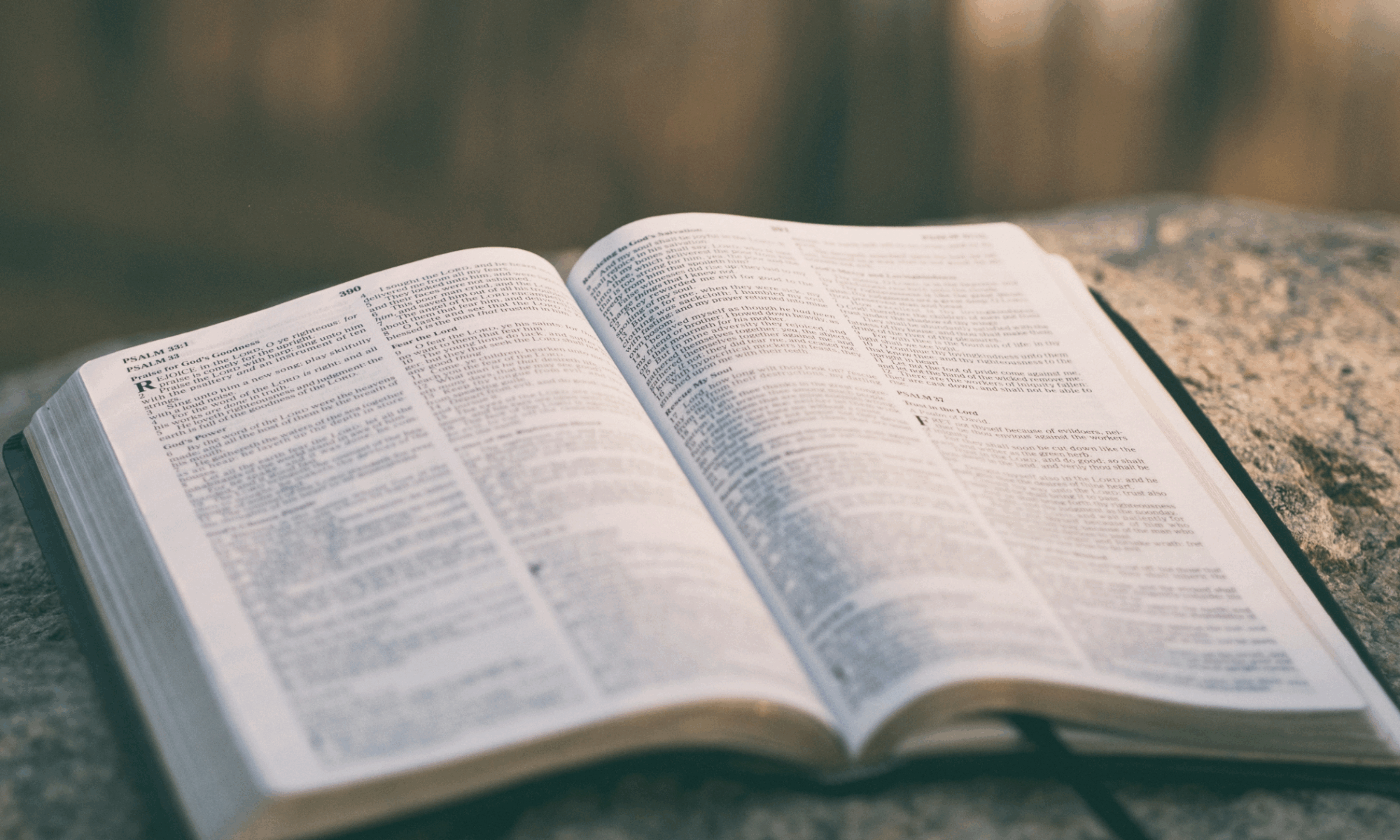 Image of a bible Illustrating the power of God's word